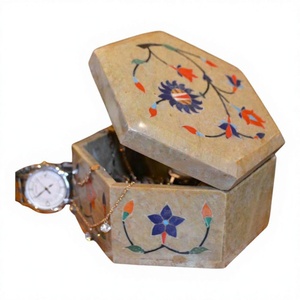 Meilleure option de vente Boîte à sculpter en stéatite de haute qualité avec forme hexagonale pour le stockage des bijoux Article de boîte-cadeau - Product Image 1