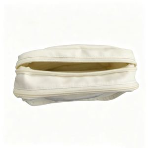 Expandable White Fabric Pencil <b>Bag</b> Zipper Closure Clear Window Adjustable Design High Capacity Storage for <b>School</b> Office - Product Image 6