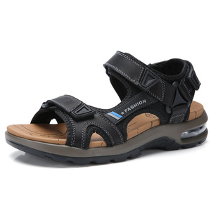 Pantofole da uomo estive in vera pelle gladiatore sandalo da spiaggia morbido e confortevole scarpe da passeggio all'aperto <span class=keywords><strong>sandali</strong></span> da uomo in pelle - Product Image 3