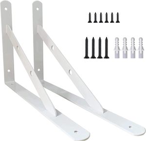 Soporte Triangular para Estantes, Soporte de Pared de 90 Grados, Soportes Flotantes para Estantes, Soporte Metálico Resistente para Tableros de Madera - Product Image 1