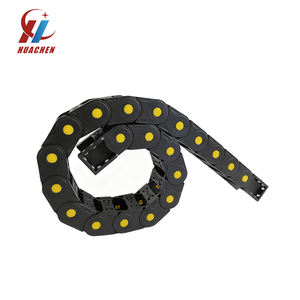 黒色CNCプラスチック製クレーンケーブルキャリア、フレキシブルナイロンPA66ケーブルエナジーチェーン、ドラッグチェーン - Product Image 1