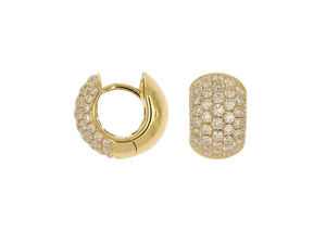 ต่างหูแบบห่วงประดับเพชรทรงรี ทองคำขาว 18K เครื่องประดับหรูหรา ป้องกันการแพ้ สำหรับผู้หญิง - Product Image 5