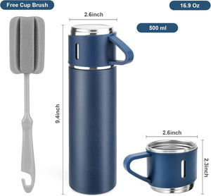 Thermos isotherme pour boissons chaudes et froides de 500 ml, en acier inoxydable, avec boîte cadeau - Product Image 2