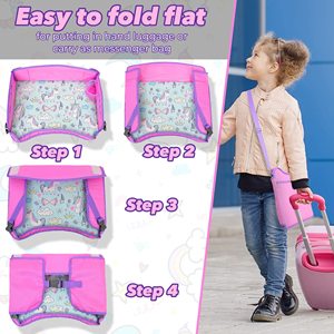 Free sample Portable Oxford Material Lap <b>Desk</b> For Kids For Airplane Travel Kids Play And Seat Organizer With Storage Function - Product Image 6