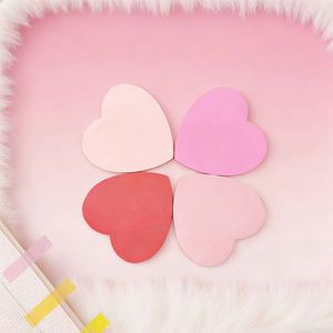 4 Pcs Multiple Styles Pink Heart-Shaped Sticky Note Sets Self-Adhesive Memo <b>Pads</b> Romantic Office Stationery Valentines Gift - Product Image 1