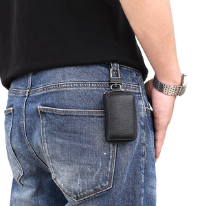 Bolso de alta calidad para llaves de coche, Cartera de cuero para llaves, para hombre y mujer, riñonera colgante - Product Image 2