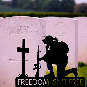 Statue <span class=keywords><strong>en</strong></span> fonte Art Déco patriotique de soldat pour la décoration de jardin du 4 juillet et du Jour de l'Indépendance - Product Image 2