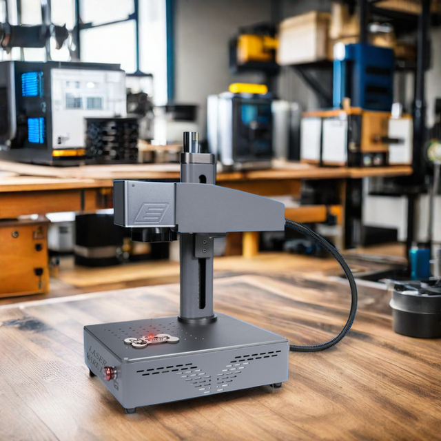 Tabletop S4 20W Fiber Laser Engraving Machine Home Business Fiber Laser Marking for Metals Tags Small Portable Printing Machine