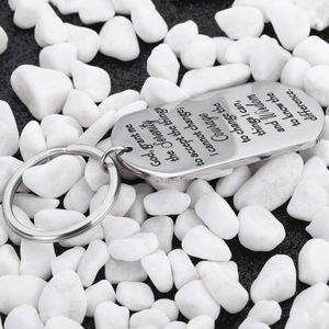 基督教宗教励志礼物圣经经文洗礼护身符珠宝黑色激光不锈钢复古宁静祈祷 - Product Image 5