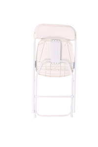 White Folding <b>Garden</b> <b>Chair</b> Plastic Frame Minimalist Design Outdoor Furniture <b>Stackable</b> Portable Lightweight - Product Image 5