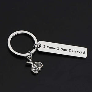 Cadeau Raquette de tennis Charm I Come I Saw I Served Porte-clés Cadeaux pour joueurs de tennis Coach Custom Wholesale - Product Image 3