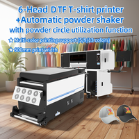 Printer DTF Digital Titanjet 6 Head I3200A1 Printhead Tinta Pigment 600mm dengan Pengocok Otomatis Pabrik OEM Garansi 1 Tahun