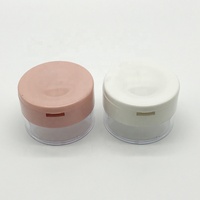 Boîte à poudre libre vide haut de gamme avec tamis et couvercle miroir, pot à poudre en plastique translucide 71 mm pour poudre fixante et maquillage