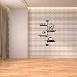 Étagères murales en fer pour pipelines industriels avec tige de suspension étagère de salle de bain étagère <span class=keywords><strong>murale</strong></span> type étagère à tiroirs <span class=keywords><strong>murale</strong></span> personnalisée - Product Image 4