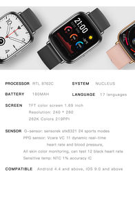 Jam Tangan Pintar Pria UM68T Layar Besar 1.69 Sentuh Penuh Monitor Detak Jantung Digital Pedometer Olahraga Jawab Panggilan Android IOS - Product Image 6
