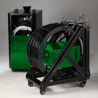 Dégraissant électrique portable pour conduits d'extraction de cuisines professionnelles avec rotation avant/arrière et moteur à vitesse variable