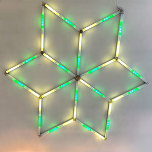 Système d'éclairage hexagonal RGB pour garage et atelier, 14 grilles, idéal pour le detailing automobile et l'atelier de lavage de voitures - Product Image 5