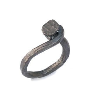 Rond de serviette antique en métal coulé, rond de serviette en laiton, rond de serviette plaqué argent - Product Image 6