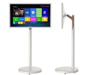Téléviseur intelligent Android interactif avec écran tactile, écran rotatif, rétroéclairage LED, cabinet blanc, mobile, D27, téléviseur intelligent portable - Product Image 5