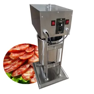 Enchedor de linguiça elétrica automática de 25l, máquina de enchimento de salami para processamento de carne, extrusora de carne