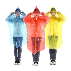 2023 Hot New Product PE Different Color Rain Ponchos Unisex Disposable Raincoat