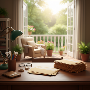 T-shirt Premium pour créateur d'enveloppes à ouverture manuelle, modèle Retired Hand Expansion Envelope Maker - Product Image 3