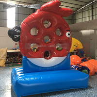 Jeu de construction d'équipe amusant pour enfants/adultes, jouet gonflable, jeux d'oiseaux en colère avec trous pour location/événements