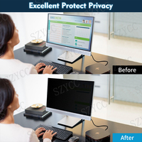 Película de Privacidad Ultra Clara para Monitores, Protección Ocular Rígida Anti-Luz Azul y Anti-Huellas Dactilares con Alta Transparencia