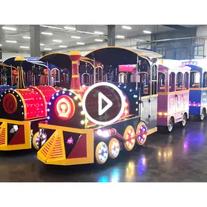 Playground Happy Top Quality Amusement Outdoor Kiddie Electric Trackless Train For Sale