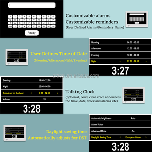 Pros pas cher Auto gradation numérique jour horloge alarme 7 pouces calendrier pour la perte <span class=keywords><strong>de</strong></span> mémoire Alzheimer démence patients personnes âgées - Product Image 3