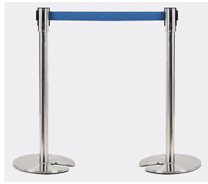 Thép Không Gỉ 201 Chrome Kiểm Soát Đám Đông Giải Pháp Hàng Xếp Hàng Dòng Vành Đai Stanchion Có Thể Thu Vào Vành Đai Stanchion Với Logo Vành Đai - Product Image 3