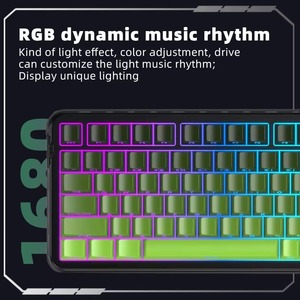 Keywin BK98 工厂库存 98 键 RGB 无线机械游戏键盘 带旋钮渐变机械游戏键盘 - Product Image 4