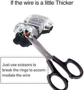 נמוך מתח אוניברסלי קומפקטי חוט T ברז מהיר אחוי מחברים 18-22AWG חוט חשמל חיבור עצמי הפשטה - Product Image 5