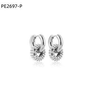 ต่างหูแฟชั่นประดับเซอร์โคเนีย PE2679 สำหรับผู้หญิง เครื่องประดับคุณภาพสูง - Product Image 1