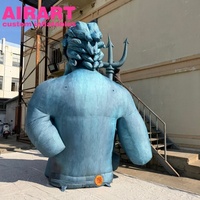 Personnage gonflable hautement réaliste, roi de l'océan gonflable sur mesure pour la publicité