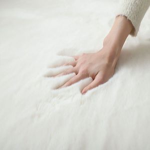 Nordic soffice grande tappeto di pelliccia artificiale di coniglio rettangolo con grande pelliccia moderno tappeto con <span class=keywords><strong>tappeti</strong></span> arruffati per soggiorno - Product Image 1