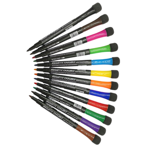 Marqueurs pour tableau blanc VCW personnalisables, pointe fine, faible odeur, effaçables à <span class=keywords><strong>sec</strong></span> et à l'eau, pointe bille, non toxiques, respectueux de l'environnement - Product Image 4