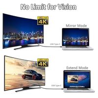 Câble USB C vers HDMI SYONG 4K30Hz HDR compatible, pour MacBook, iPad, iPhone, téléviseur HD et plus (noir)