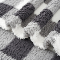 Plaids en polaire personnalisés OEM ODM, plaids à carreaux Buffalo pour canapé, lit, doux, chauds, moelleux, confortables, plaids à carreaux en peluche