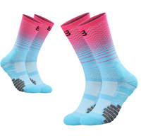 Chaussettes de basketball montantes Elite à dégradé, semelle épaisse en tissu éponge, pour le sport et la course à pied
