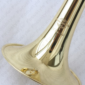 <span class=keywords><strong>Trompette</strong></span> Bb Or Focustyle pour Débutants Intermédiaires, Grande Cloche, Embouchure, Laque Claire, Laiton, OEM - Product Image 5