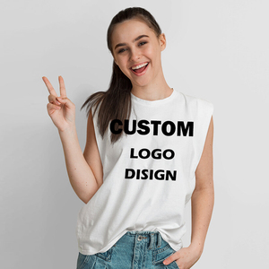 <span class=keywords><strong>Camiseta</strong></span> sin mangas personalizada OEM al por mayor, camisetas sin mangas de algodón para <span class=keywords><strong>hombre</strong></span> con logotipo para mujer, <span class=keywords><strong>camiseta</strong></span> informal de peso pesado de 180G - Product Image 2