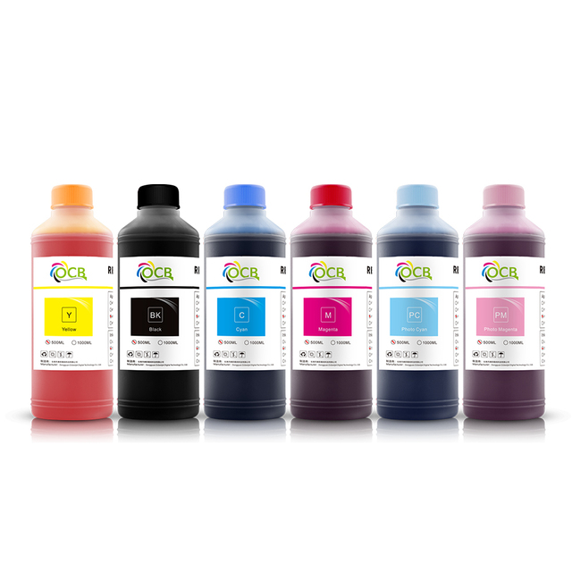 Ocbestjet 500ml 6 Colors for Epson Dye Ink for EPSON L Series Desktop L800 L805 L810 L850 L1800 L801 L130 L301 L310 Printers