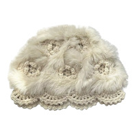 Chapeau en fourrure véritable de lapin, tricoté en jacquard, résistant au froid, chaud, polyvalent, style coréen, chapeau d'hiver pour femmes, 48-50cm, enveloppant la tête