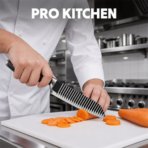 Cuchillo de Chef Profesional con Acabado Negro, Hoja de Acero Inoxidable, Mango Antideslizante para Preparación en Estación de <span class=keywords><strong>Mise</strong></span> en <span class=keywords><strong>Place</strong></span> - Product Image 4