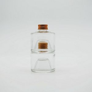 Botella de vidrio apilable con tapa, diseño personalizado único, 200ml, 250ml, vino, Vodka, ginebra, Tequila - Product Image 3