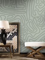 Papier peint mural contemporain minimaliste personnalisé, design texturé à lignes de contour, papier peint pour hôtel, maison, salon, facile à nettoyer