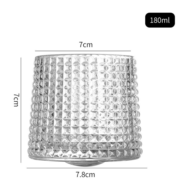 10 Ounce Drinking Glasses Rotary glass without wood stand 300ml whiskey rock glass