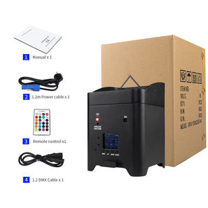 Беспроводной аккумуляторный прожектор SHEHDS 6*18 Вт RGBWAUV 6-в-1 с перезаряжаемой батареей, кейсом для транспортировки, управлением через приложение и Wi-Fi, направленный вверх свет - Product Image 4