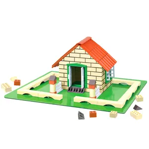 Diy Toy Building Blocks Build Houses Build Walls Toy Tower Houses Children's Architects Handmade Villas And Mini Cabins 148 PCS